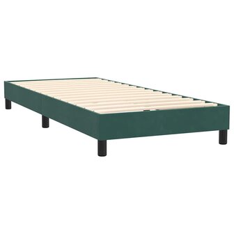 Boxspring met matras fluweel donkergroen 80x220 cm 5