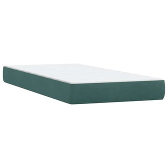 Boxspring met matras fluweel donkergroen 80x220 cm 6
