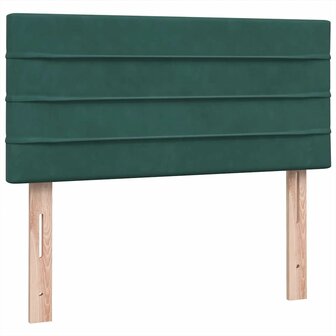 Boxspring met matras fluweel donkergroen 80x220 cm 7