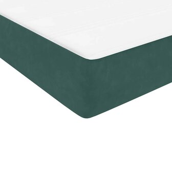 Boxspring met matras fluweel donkergroen 80x220 cm 9