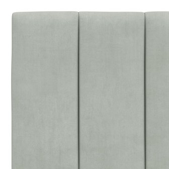Bed met matras fluweel lichtgrijs 80x200 cm 6