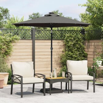 Parasol met stalen paal 225x225x212 cm antracietkleurig 1