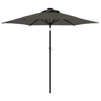 Parasol met stalen paal 225x225x212 cm antracietkleurig 2