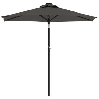 Parasol met stalen paal 225x225x212 cm antracietkleurig 3
