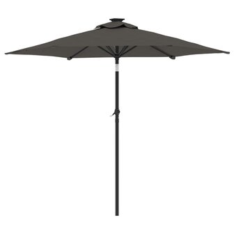 Parasol met stalen paal 225x225x212 cm antracietkleurig 5