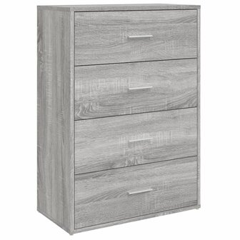 Dressoir 60x31x84 cm bewerkt hout grijs sonoma eikenkleurig 2