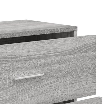 Dressoir 60x31x84 cm bewerkt hout grijs sonoma eikenkleurig 8