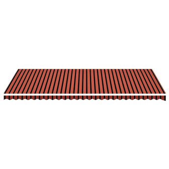 Vervangingsdoek voor luifel 6x3,5 m oranje en bruin 3
