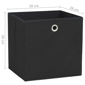 Opbergboxen 10 st 28x28x28 cm nonwoven stof zwart 7