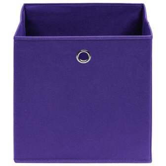 Opbergboxen 10 st 28x28x28 cm nonwoven stof paars 3