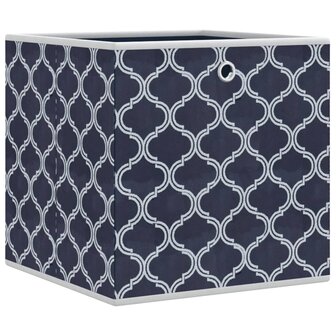 Opbergboxen 10 st inklapbaar 32x32x32 cm ongeweven stof blauw 3