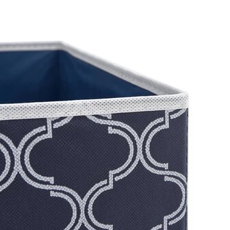 Opbergboxen 10 st inklapbaar 32x32x32 cm ongeweven stof blauw 6
