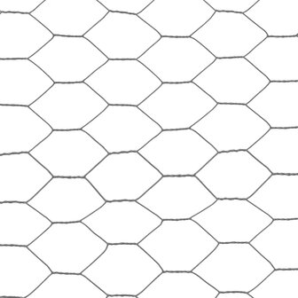 Kippengaas 25x0,5 m staal met PVC coating grijs 4