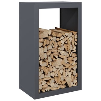 Haardhoutrek 60x40x100 cm staal antracietkleurig 3