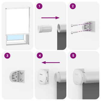 Rolgordijn verduisterend 75x130cm stofbreedte 70,7 cm polyester 7