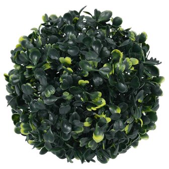 Kunstbuxusballen met LED-verlichting 2 st 22 cm groen 2