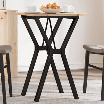 Eettafel Y-frame 50x50x75 cm massief grenenhout en gietijzer 1