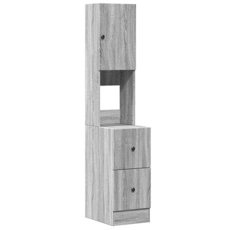 Keukenkast 35x50x180 cm bewerkt hout grijs sonoma eiken 2