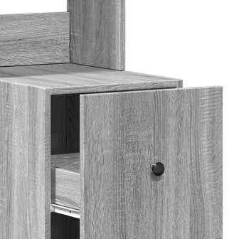 Keukenkast 35x50x180 cm bewerkt hout grijs sonoma eiken 9