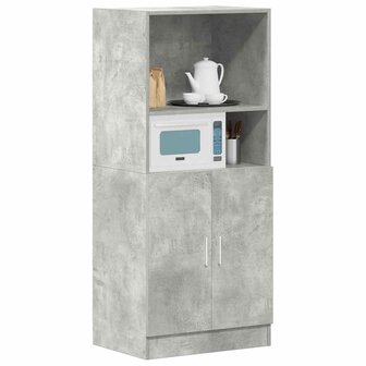 Keukenkast 57x41,5x131,5 cm bewerkt hout betongrijs 3