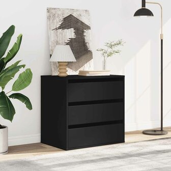 Ladekast 60x41x58 cm bewerkt hout zwart 3