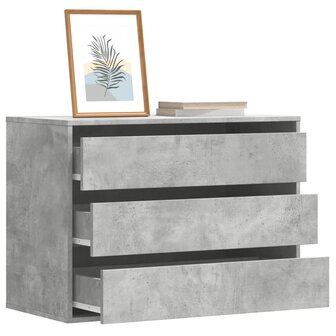 Ladekast 80x41x58 cm bewerkt hout betongrijs 1