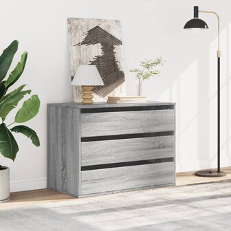 Ladekast 80x41x58 cm bewerkt hout grijs sonoma eikenkleurig 3