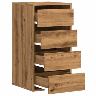 Ladekast 40x41x76 cm bewerkt hout artisanaal eikenkleurig 5