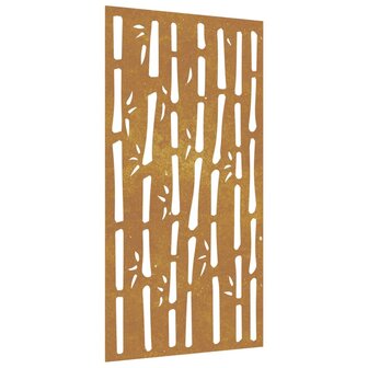 Wanddecoratie tuin bamboe-ontwerp 105x55 cm cortenstaal 2