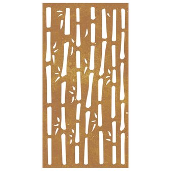 Wanddecoratie tuin bamboe-ontwerp 105x55 cm cortenstaal 4