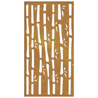 Wanddecoratie tuin bamboe-ontwerp 105x55 cm cortenstaal 5