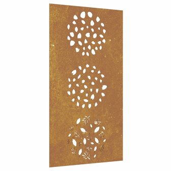 Wanddecoratie tuin bladontwerp 105x55 cm cortenstaal 2