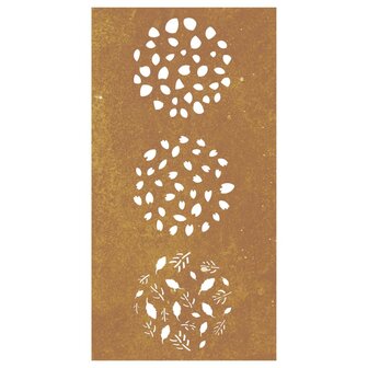Wanddecoratie tuin bladontwerp 105x55 cm cortenstaal 4