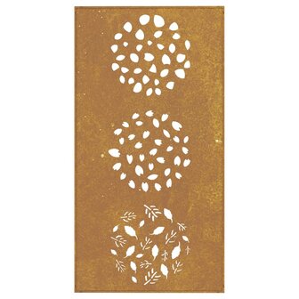Wanddecoratie tuin bladontwerp 105x55 cm cortenstaal 5