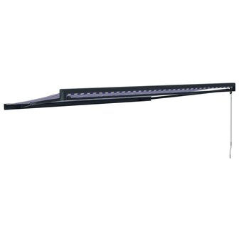 Luifel uittrekbaar 4x3 m stof en aluminium blauw en wit 5