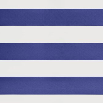 Luifel uittrekbaar 4x3 m stof en aluminium blauw en wit 8