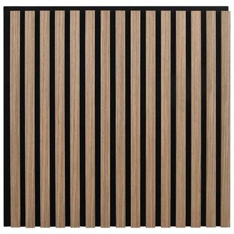 Akoestische wandpanelen 2 st latten 60,5x60 cm eikenfineer 6