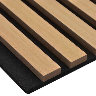 Akoestische wandpanelen 8 st latten 60,5x60 cm eikenfineer 8