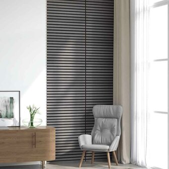 Akoestische wandpanelen 8 st latten 60,5x60 cm eikenfineer 3