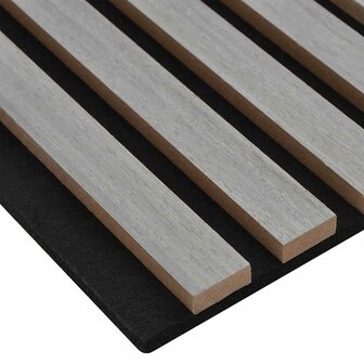 Akoestische wandpanelen 8 st latten 60,5x60 cm eikenfineer 8