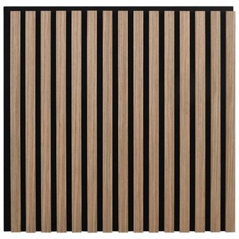 Akoestische wandpanelen 8 st latten 60,5x60 cm eikenfineer 6