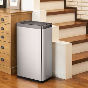 EKO Vuilnisbak met sensor Mirage X 80 L matzilverkleurig 1
