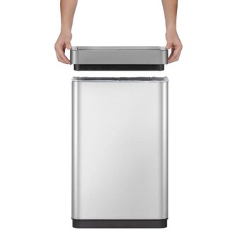 EKO Vuilnisbak met sensor Mirage X 80 L matzilverkleurig 8