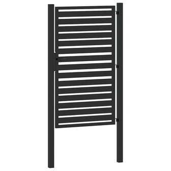 Tuinpoort afsluitbaar 100x150 cm aluminium zwart 7