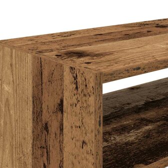Schoenenrekken 2 st stapelbaar 60x30x30,5 cm oud houtkleurig 7