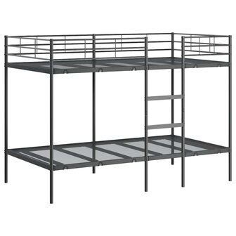 Stapelbed zonder matras 100x200 cm staal zwart 2