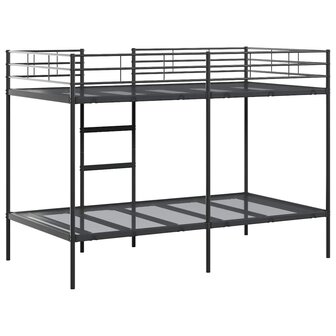 Stapelbed zonder matras 100x200 cm staal zwart 7