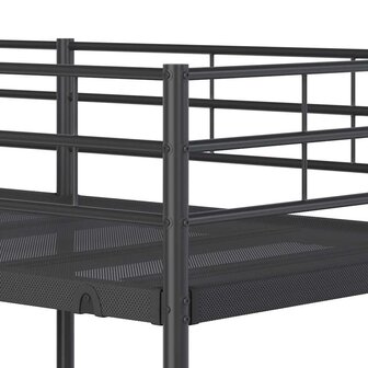 Stapelbed zonder matras 100x200 cm staal zwart 8