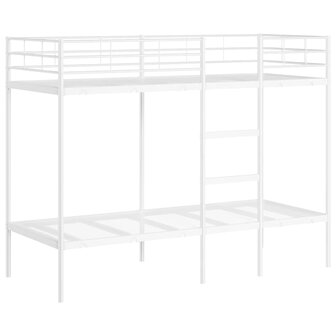 Stapelbed zonder matras 75x190 cm staal wit 2