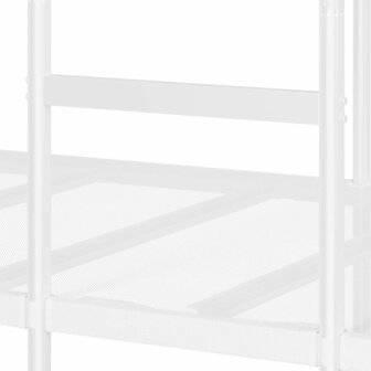 Stapelbed zonder matras 100x200 cm staal wit 9
